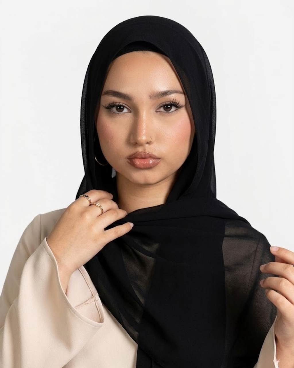 Jet Black Georgette