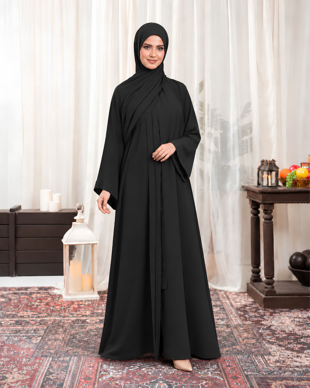 Pure Black Signature Abaya