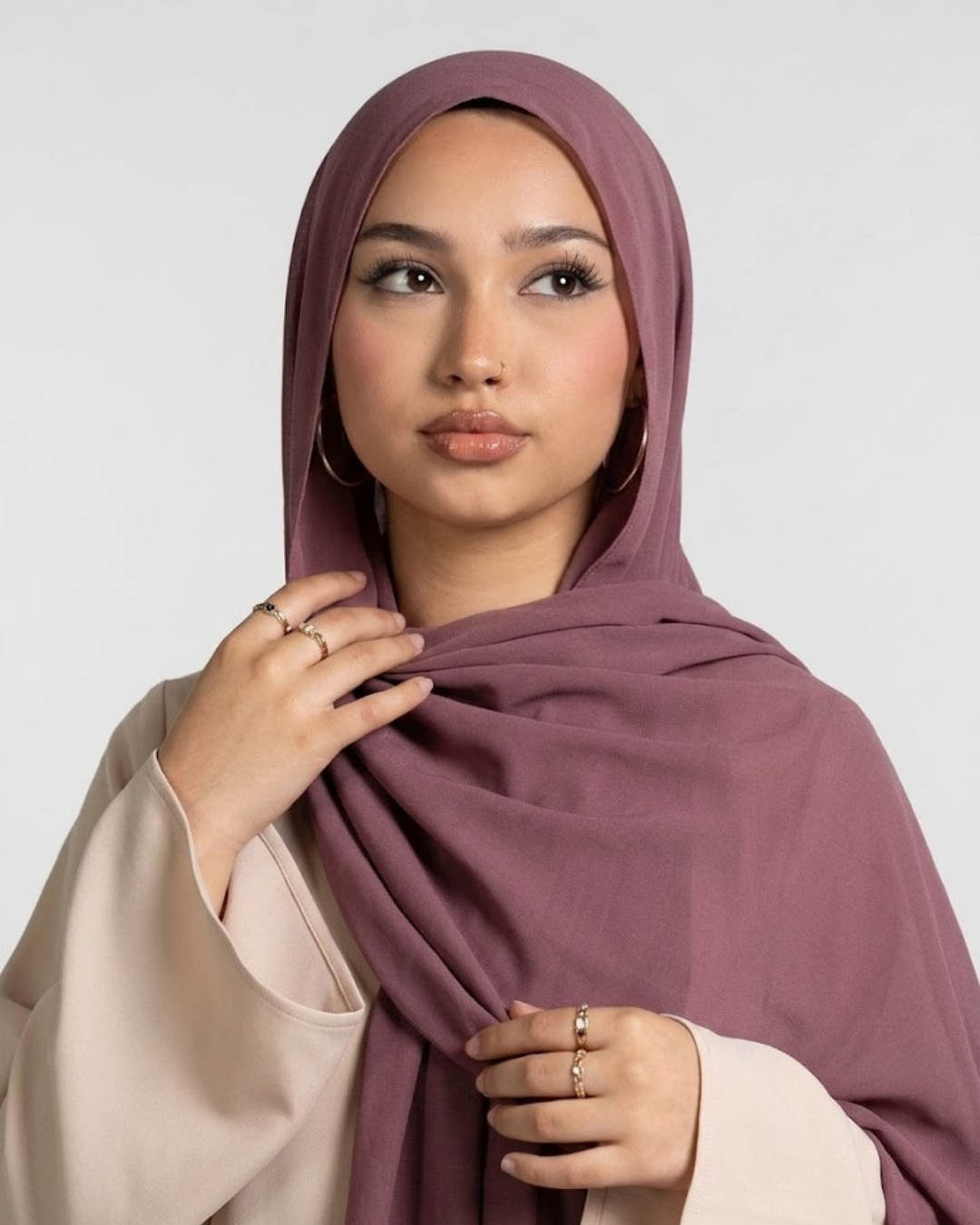 Dusty Mauve Georgette
