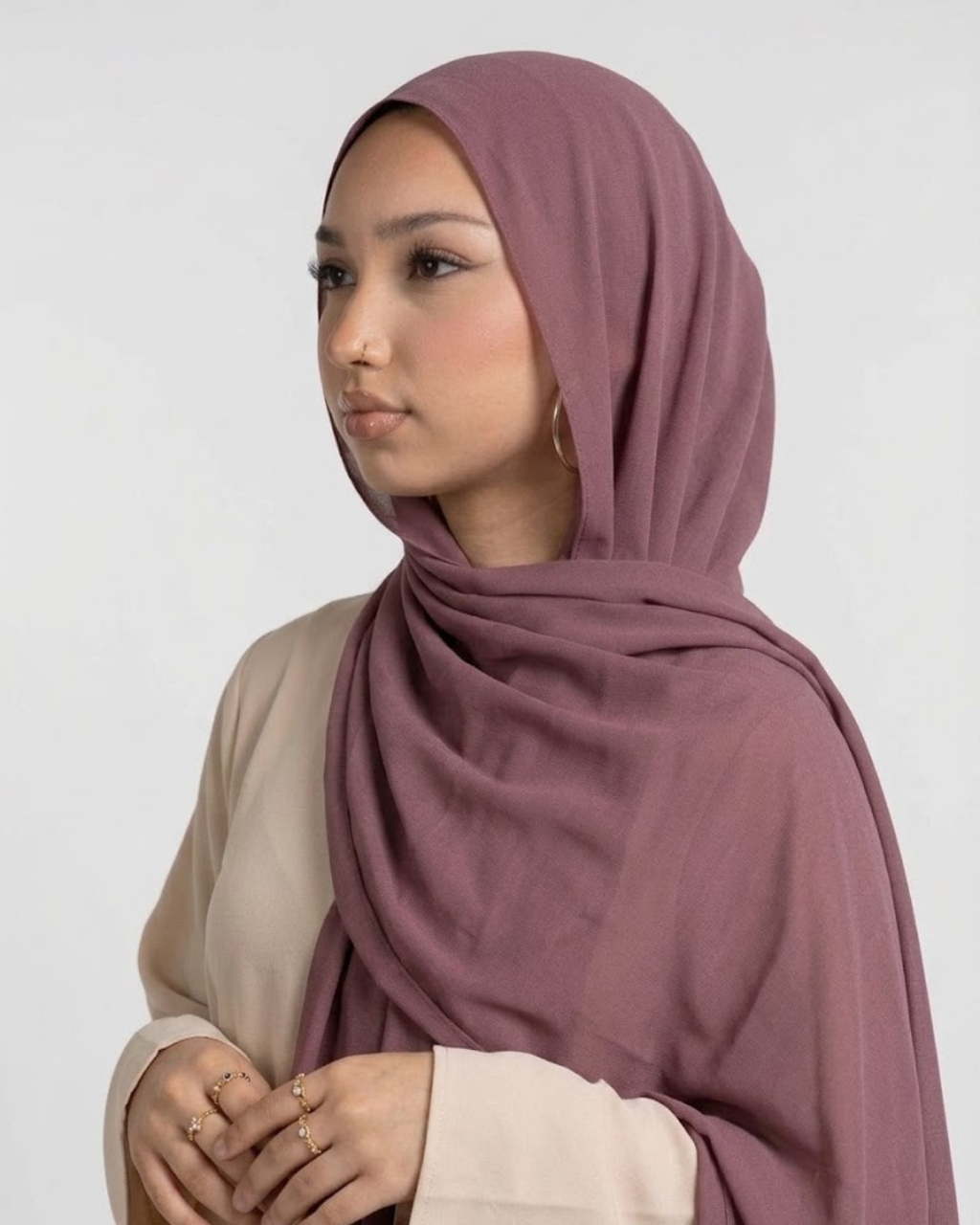 Dusty Mauve Georgette