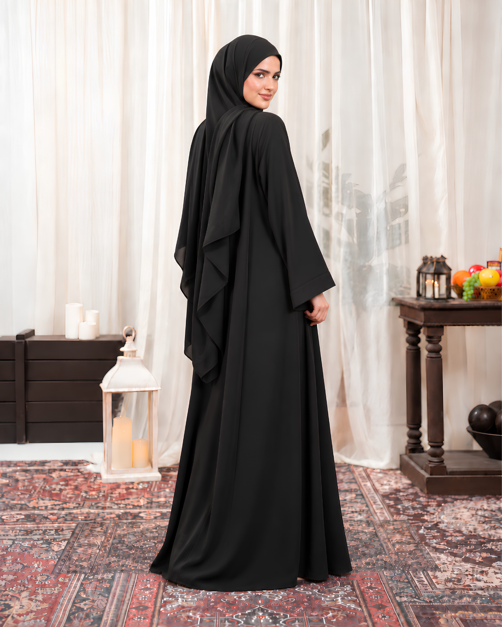 Pure Black Signature Abaya