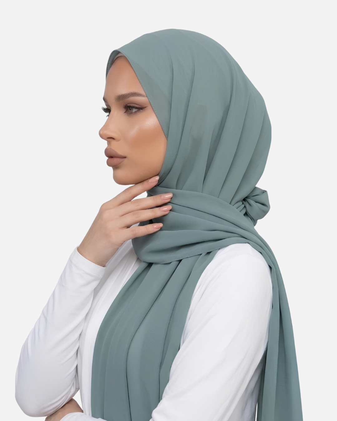 Muted Aqua Georgette