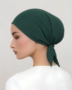 Green Hijab Tie Cap