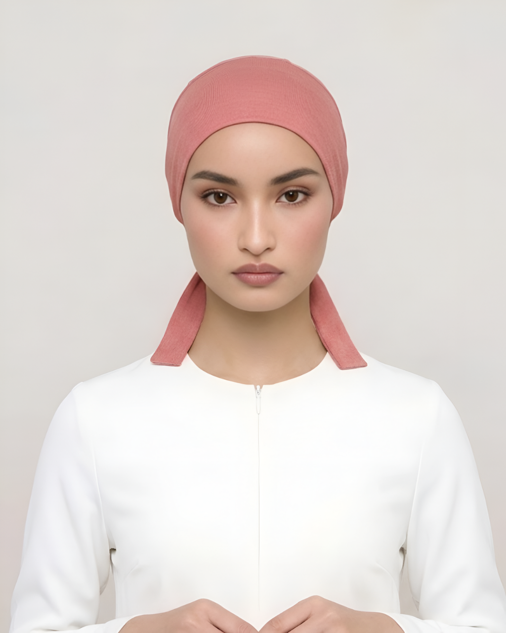 Dusty Rose Hijab Tie Cap