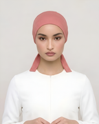 Dusty Rose Hijab Tie Cap