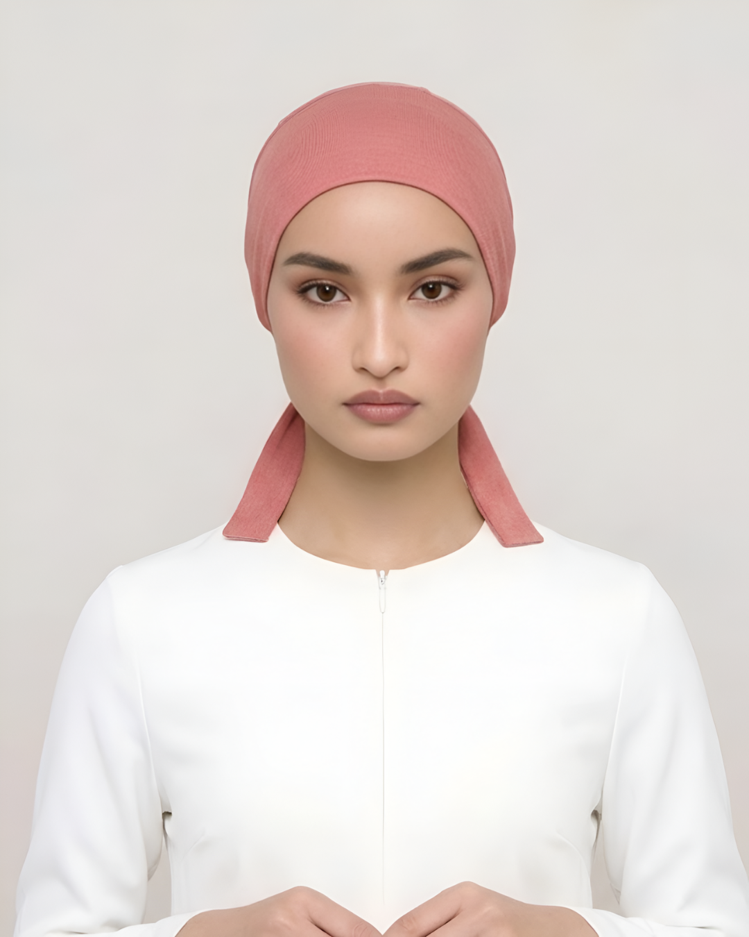 Dusty Rose Hijab Tie Cap