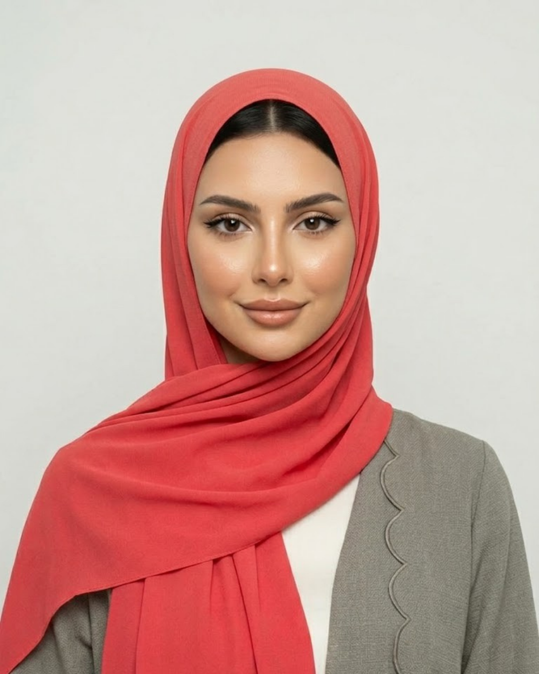 Coral Pink Georgette