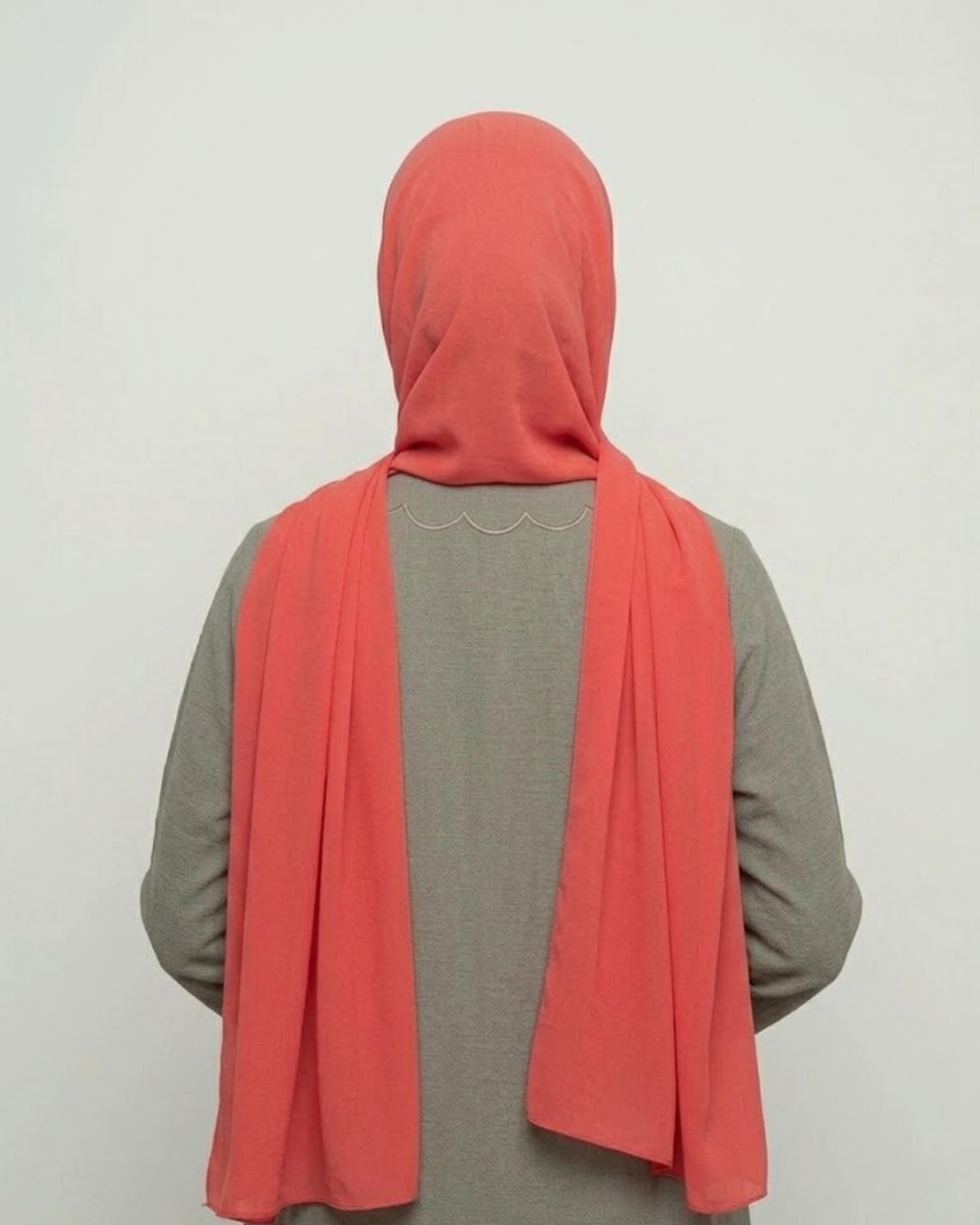 Coral Pink Georgette