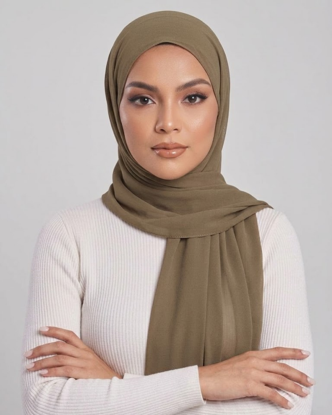 Khaki Georgette
