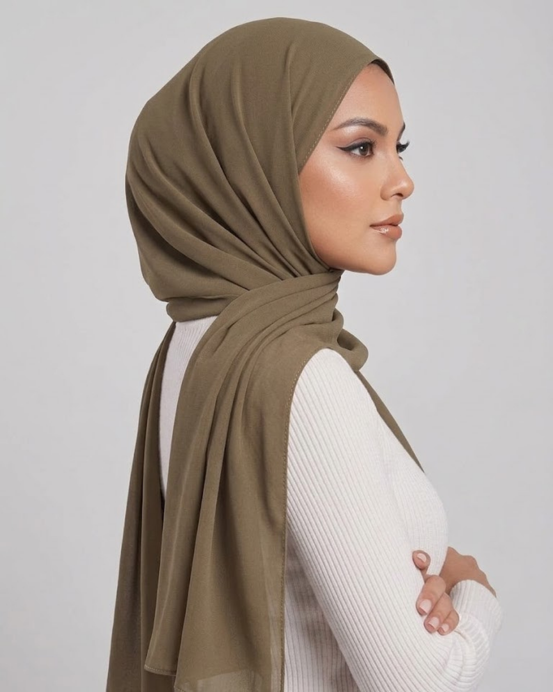 Khaki Georgette