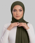 Deep Olive Georgette