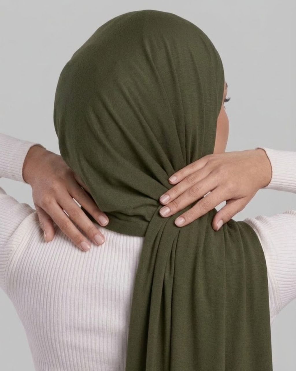 Deep Olive Georgette