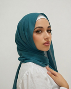 Teal Blue Georgette