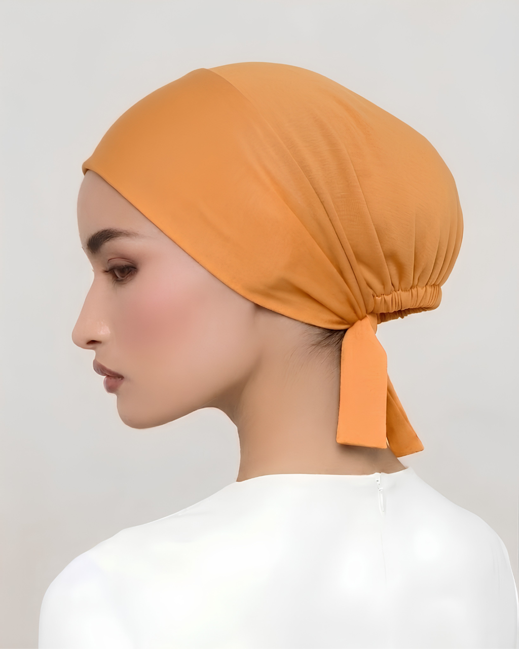 MariGold Mustard Hijab Tie Cap