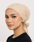 Beige Net Cap