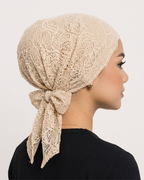 Beige Net Cap
