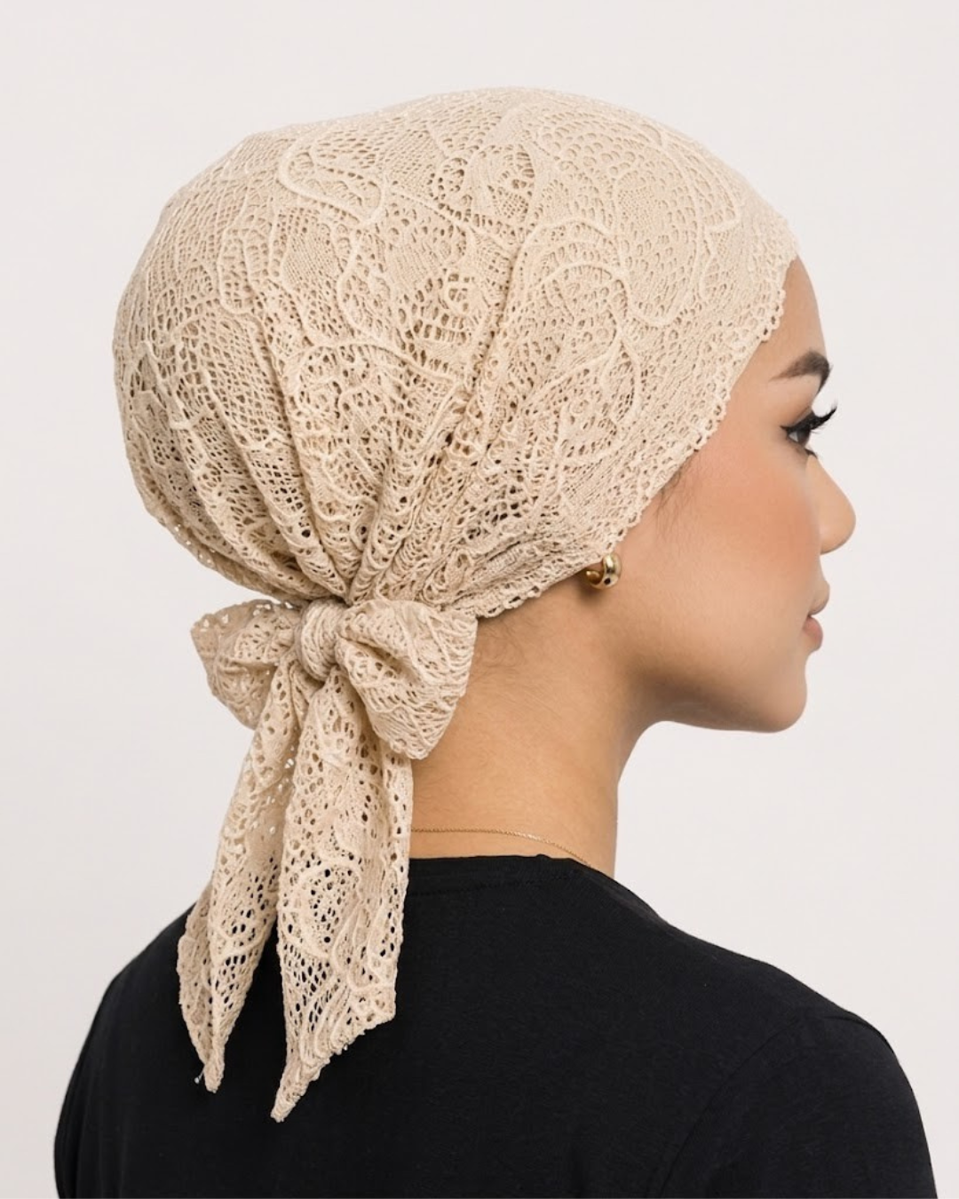Beige Net Cap