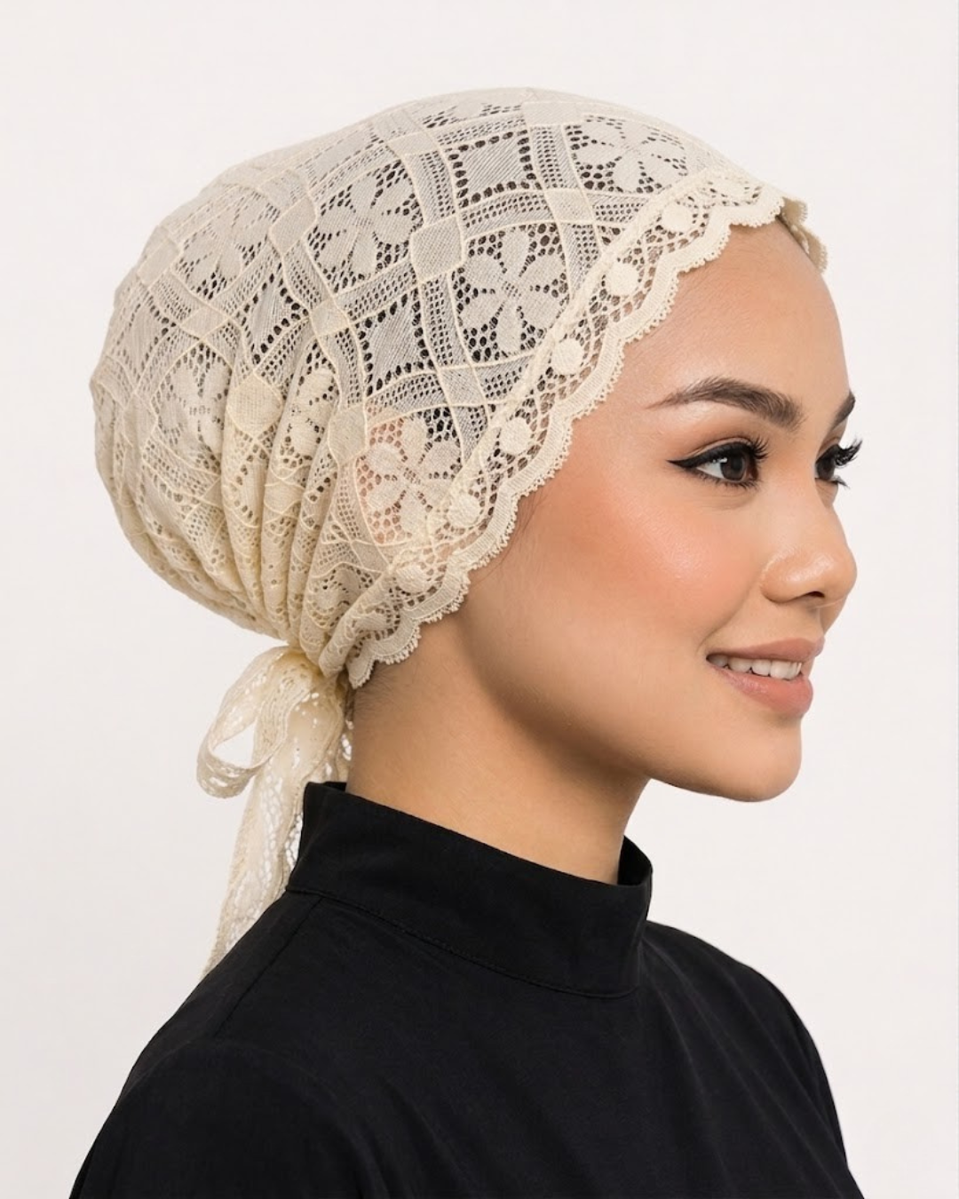 Cream Net Cap