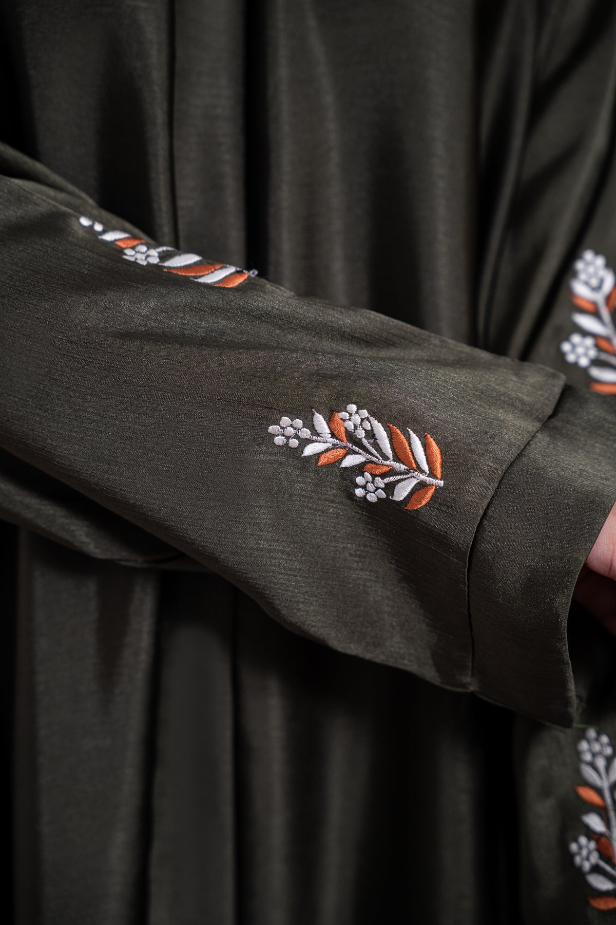 Forest Grace Silk Abaya