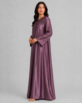 Plum Aura Silk Abaya