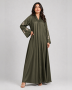 Forest Grace Silk Abaya