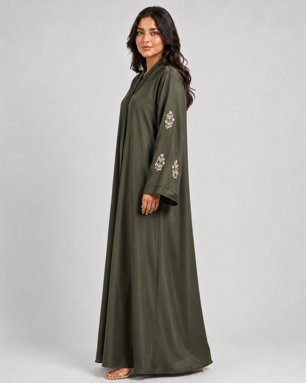 Forest Grace Silk Abaya