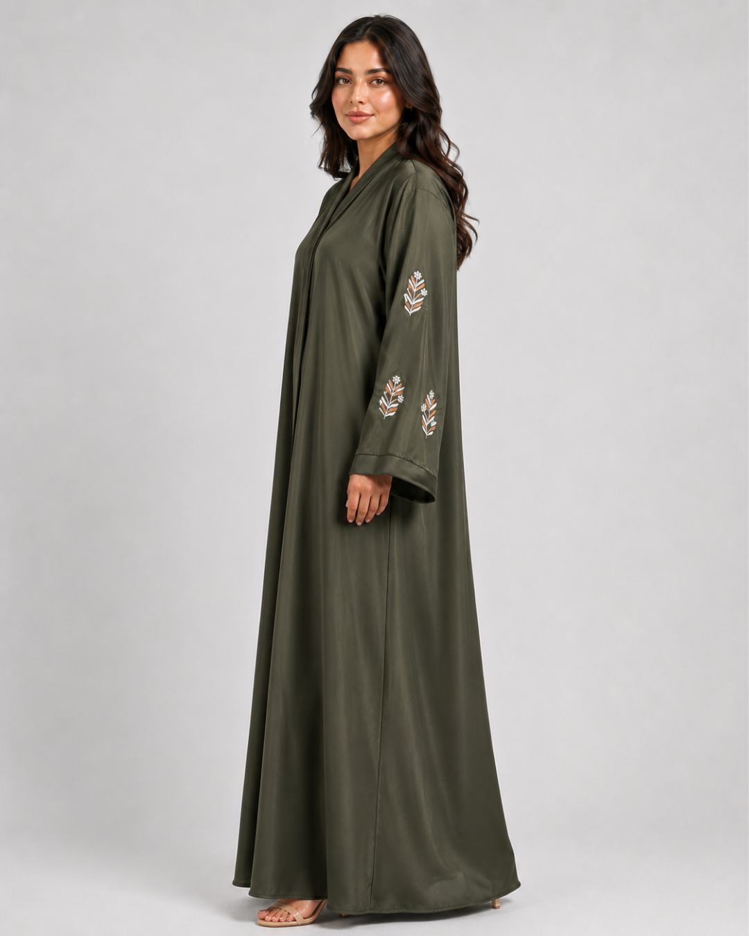 Forest Grace Silk Abaya