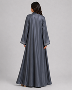 Shadow Grey Silk Abaya